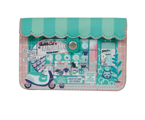 PREORDER Vendula Bubble Cats Laundromat Accordian Card Wallet