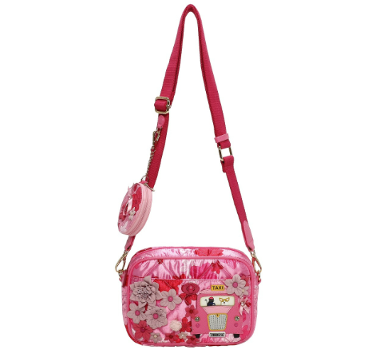 Vendula Pink Ribbon Foundation London Cats and Corgis Floral Camera Bag