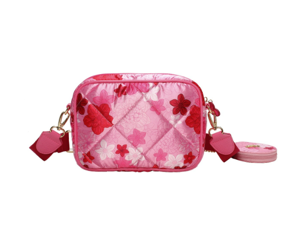 Vendula Pink Ribbon Foundation London Cats and Corgis Floral Camera Bag