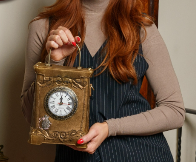 PREORDER Vendula Tick Tock Clock Shop Carriage Clock Bag