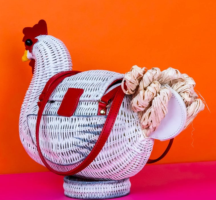 Wicker Darling Chook the Chicken bag with Egg Coin Purse