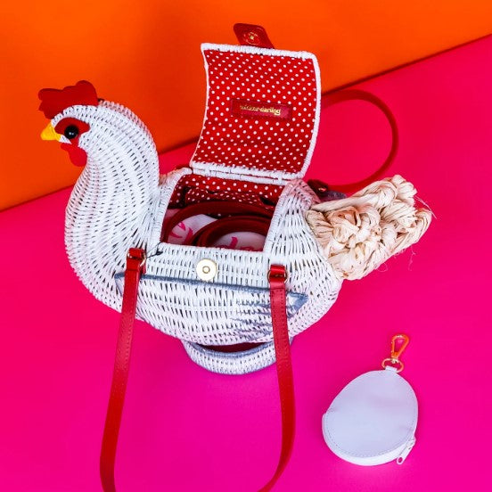 Wicker Darling Chook the Chicken bag with Egg Coin Purse