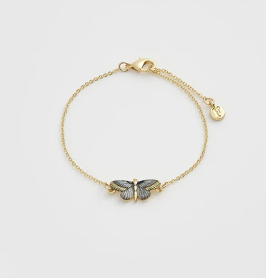 Fable England Deco Butterfly Blue Bracelet