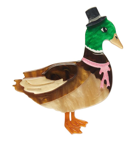 Erstwilder Fleur Harris Well Dressed Duck Brooch