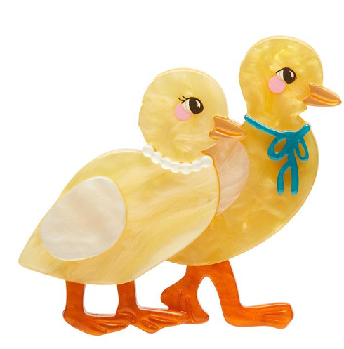 Erstwilder Fleur Harris Well Dressed Duckings Brooch