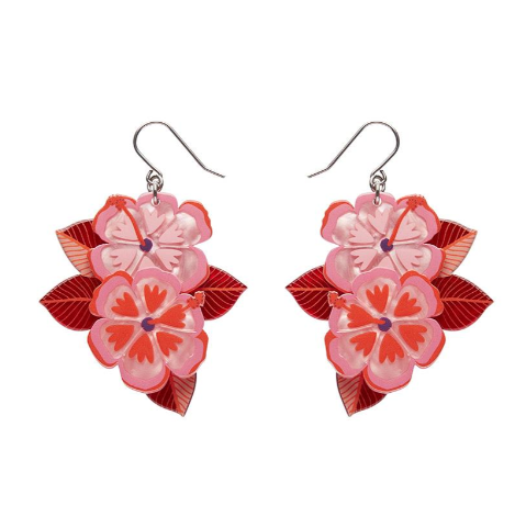 Erstwilder Jocelyn Proust Halcyon Hibiscus Drop Earrings