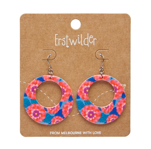 Erstwilder Jocelyn Proust Dahlia Circle Drop Earrings