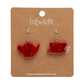 Erstwilder London Calling Tea Set Drop Earrings Red