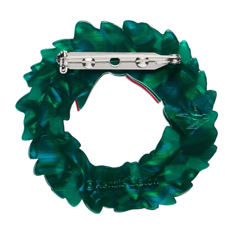 Erstwilder Merry Kitschmas Evergreen Wreath Brooch