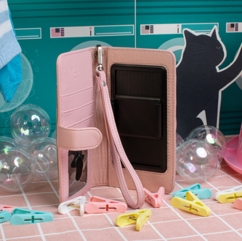 PREORDER Vendula Bubble Cats Laundromat Universal Flip Phone Wallet