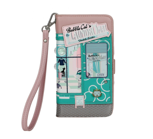 PREORDER Vendula Bubble Cats Laundromat Universal Flip Phone Wallet