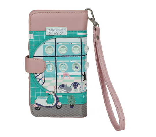 PREORDER Vendula Bubble Cats Laundromat Universal Flip Phone Wallet