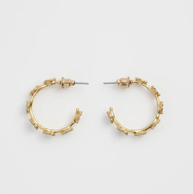 Fable England Forget Me Not Stud Hoop Earrings