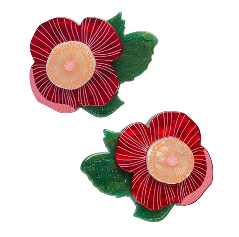 Erstwilder Jocelyn Proust Pretty Poppies Hair Clips Set 2 Piece