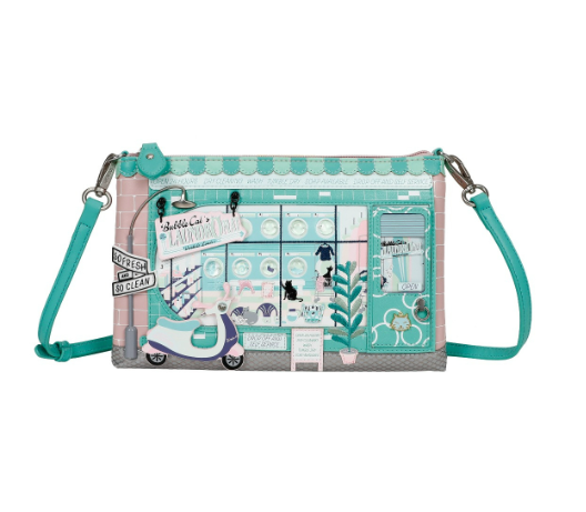 PREORDER Vendula Bubble Cats Laundromat Kate Pouch Bag