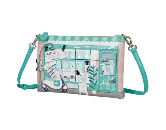 PREORDER Vendula Bubble Cats Laundromat Kate Pouch Bag