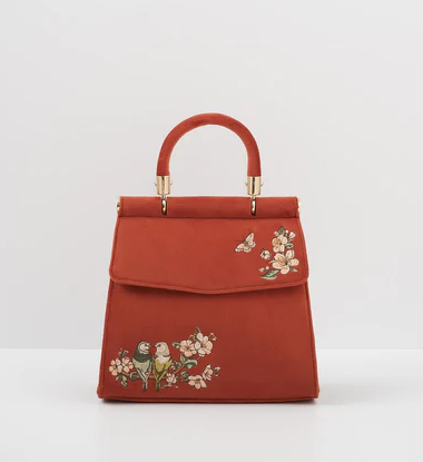 Fable England Lovebirds Mini Top Handle Tote