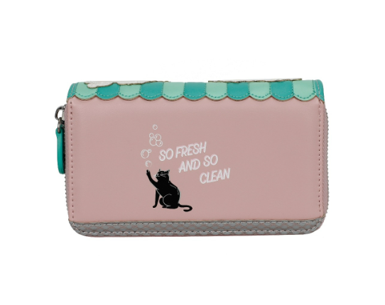 PREORDER Vendula Bubble Cats Laundromat Medium Ziparound Wallet