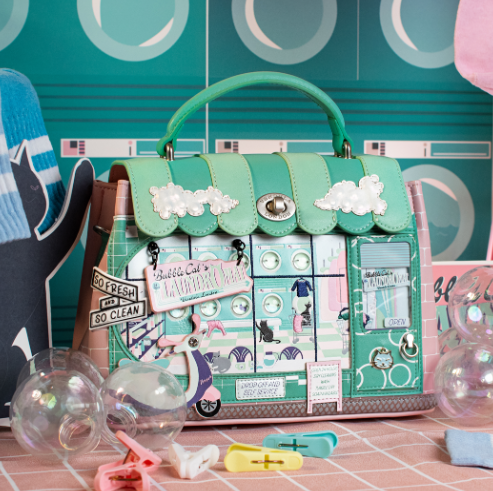 PREORDER Vendula Bubble Cats Laundromat Mini Grace Bag