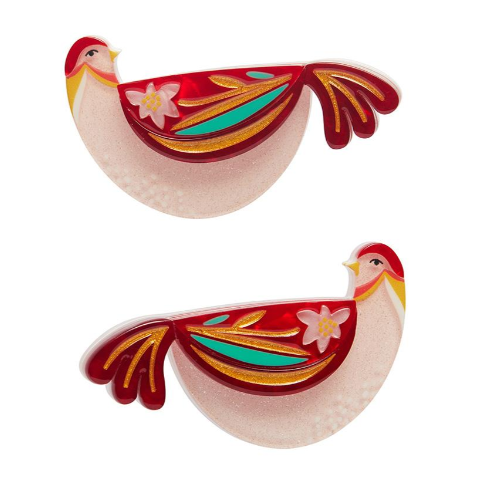 Erstwilder Merry Kitschmas Partridge Perfection Hair Clips Set of 2