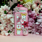 Vendula Pink Ribbon Foundation London Cats and Corgis Floral Pink Telephone Box Key Charm