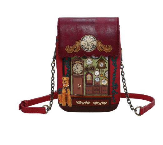 Vendula Tick Tock Clock Shop Phone Pouch