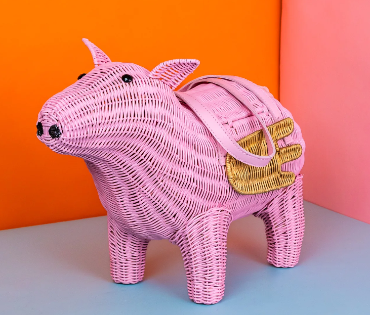 Wicker Darling Pigasus IV the Flying Pig Bag