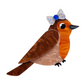 Erstwilder London Calling Rosie the Robin Brooch