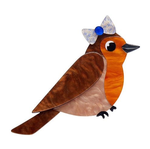 Erstwilder London Calling Rosie the Robin Brooch