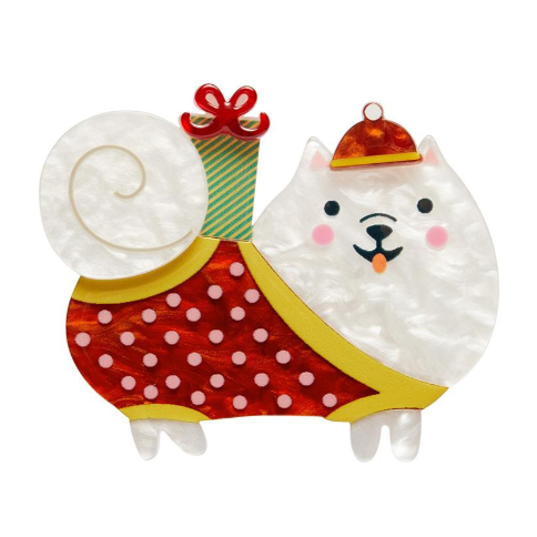 Erstwilder Merry Kitschmas Santa Paws Brooch