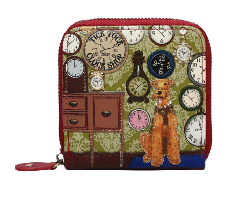 Vendula Tick Tock Clock Shop Square Wallet