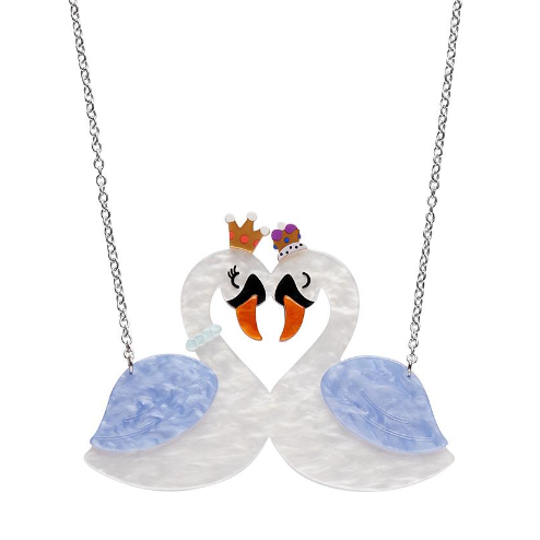 Erstwilder London Calling Swan Love Necklace