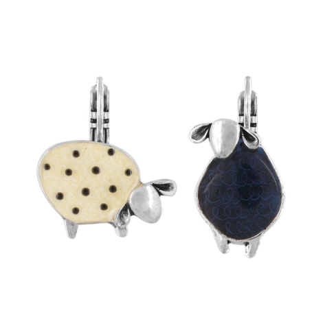 Taratata Tweed Drop Earrings White