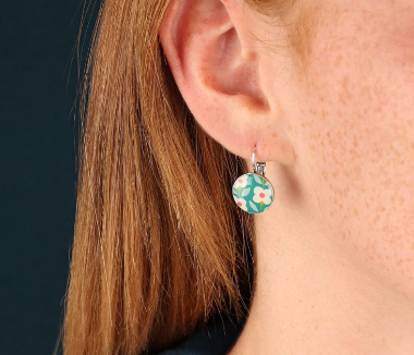 Taratata Tweed Drop Earrings Blue