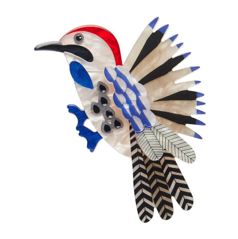 Erstwilder Jocelyn Proust Wondrous Woodpecker Brooch