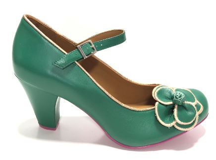 Green and hot sale gold heels