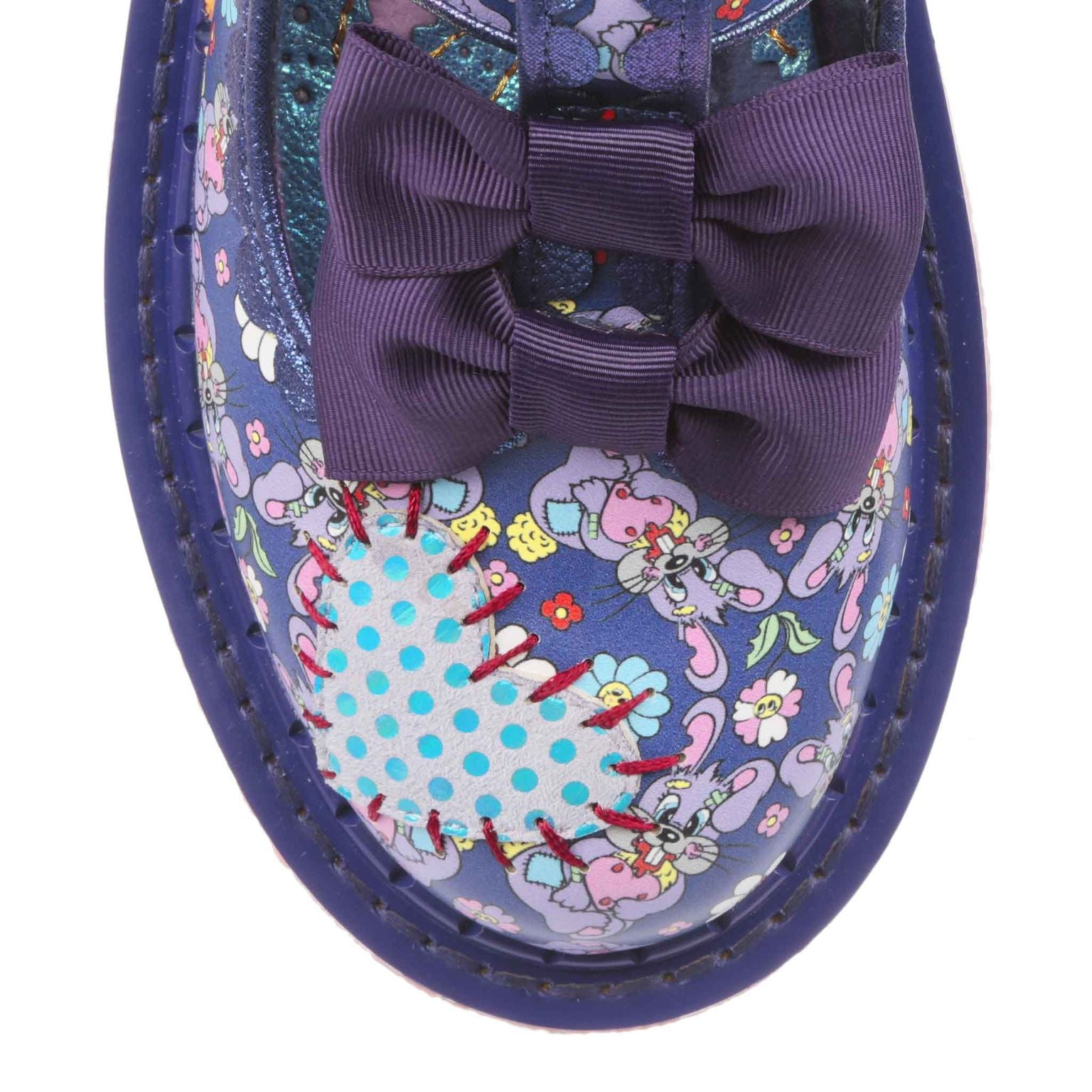 Irregular Choice Busted Bears Patched Up Love Shoe Fun