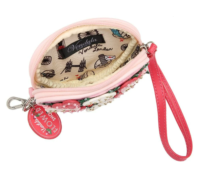 Vendula Pink Flower Shop Heart Coin Purse – Shoe Fun